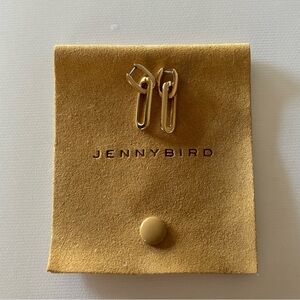 Jenny Bird Gold Stevie Drop Huggie Earrings Detachable Link NWOT